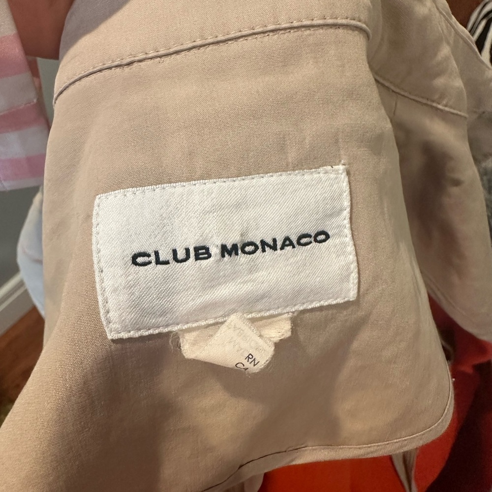Light Beige Women's Trench Coat - Classic Single-Breasted Jacket - Picture 3 of 3
